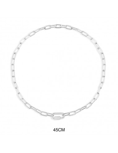 COLLECTION VALENTINE Chain Necklace - Silver AC5702OX est présent 