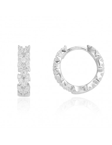 Couture Hoop Earrings In Pair - Silver AE11676OX Découvrez la collection