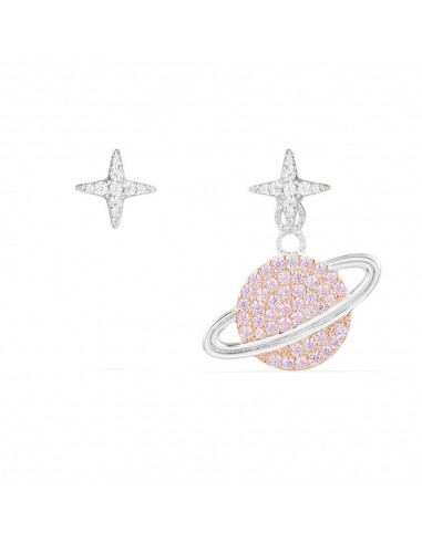 Asymmetric Pink Planet Earring And Stud - Silver  AE10559XORW,AE10559OXY en linge