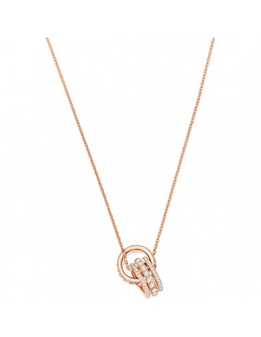 Swarovski Further pendant, Pavé, Interlocking loop, White, Rose-gold tone plated 5419853 Fin de série