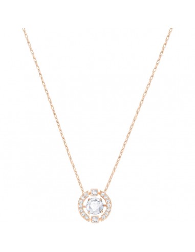 Swarovski Sparkling Dance necklace, Round, White, Rose gold-tone plated 5272364 ouvre sa boutique