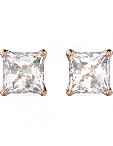 Swarovski Attract stud earrings, Square cut crystal, White, Rose-gold tone plated 5431895 de l' environnement