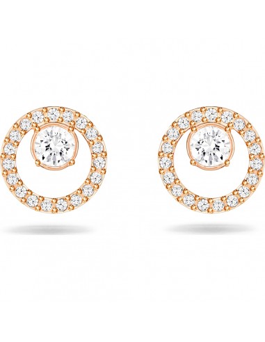 Swarovski Creativity stud earrings, Circular, White, Rose gold-tone plated 5199827 Paris Déstockage Promo