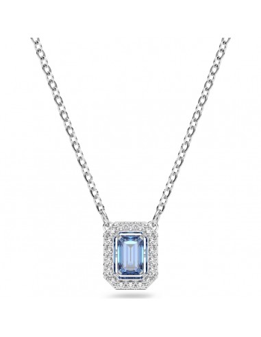 Swarovski Millenia necklace, Octagon cut Swarovski Zirconia, Blue, Rhodium plated 5614926 Jusqu'à 80% De Réduction