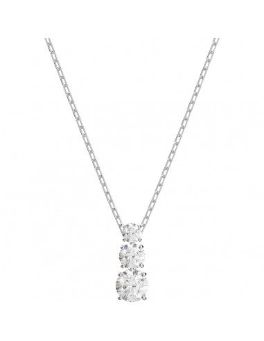 Swarovski Attract Trilogy pendant, Round, White, Rhodium plated 5414970 chez Cornerstreet bien 