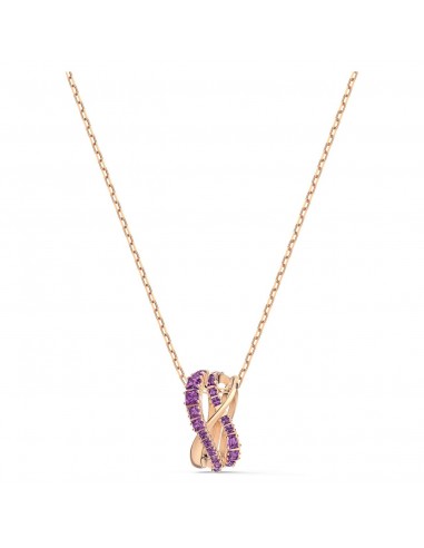 Swarovski Crystal Twist Rows Pendant, Purple, Rose-gold Tone Plated 5563907 ou a consommer sur place