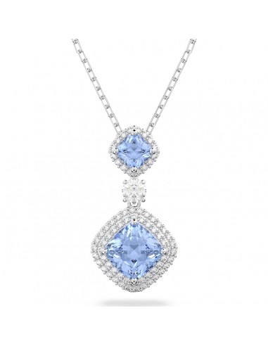 Swarovski Angelic necklace, Blue, Rhodium plated 5559381 Profitez des Offres !