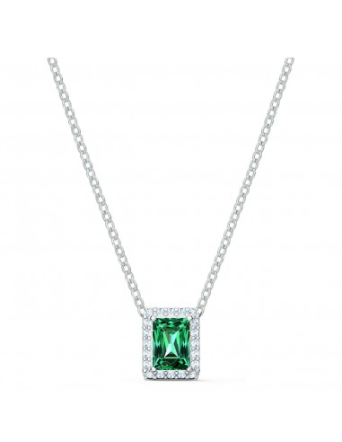 Swarovski Crystal Angelic Rectangular Necklace, Green, Rhodium Plated 5559380 une grave pollution 