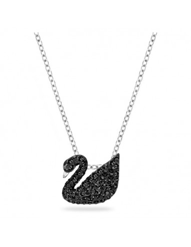 Swarovski Iconic Swan pendant Swan, Small, Black, Rhodium plated 347330 pas cheres