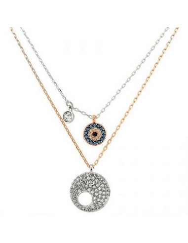 Swarovski Women's Chain with Pendant CRY Wishes Blue Crystal Evil Eye Jewelry Set 5272243 Jusqu'à 80% De Réduction