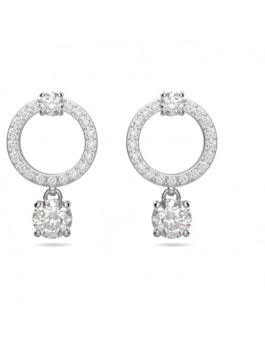 Swarovski Attract earrings Circular, White, Rhodium plated 5563278 de technologie