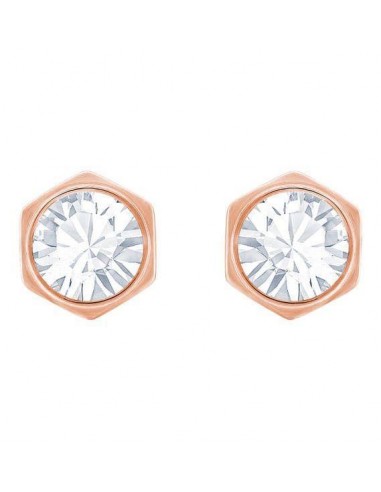 Swarovski Rose Gold Tone Hexagonal Stud Earrings 5371199 JUSQU'A -70%! 