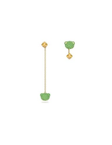 Teddy earrings Multicolored, Gold-tone plated 5642981 destockage