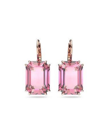 Millenia drop earrings Octagon cut, Pink, Rose gold-tone plated 5619502 en ligne