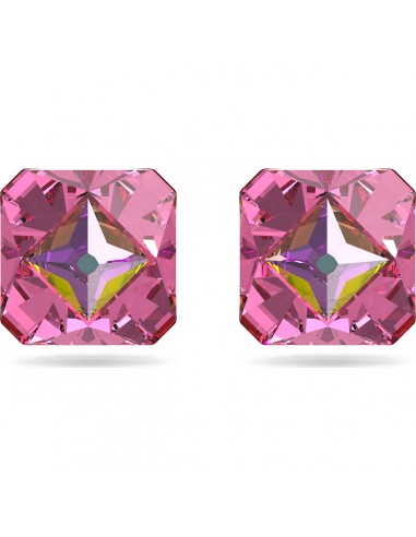 Ortyx stud earrings Pyramid cut, Pink, Gold-tone plated 5614062 france