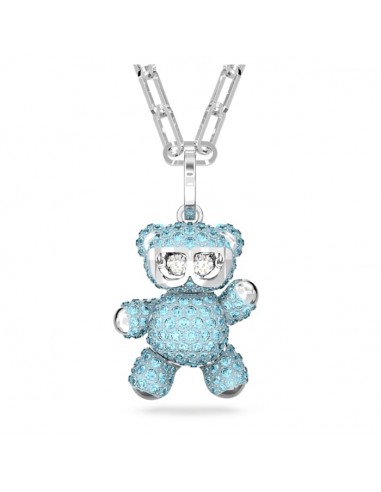 Swarovski Teddy pendant Bear, Blue, Rhodium plated 5642979 meilleur choix