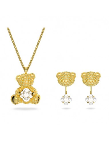 Swarovski Teddy set Bear, Yellow, Gold-tone plated 5643798 brillant des détails fins