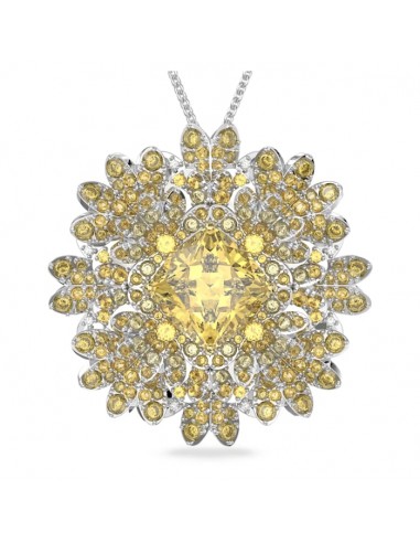 Swarovski Eternal Flower pendant and brooch Flower, Yellow, Mixed metal finish 5642857 votre