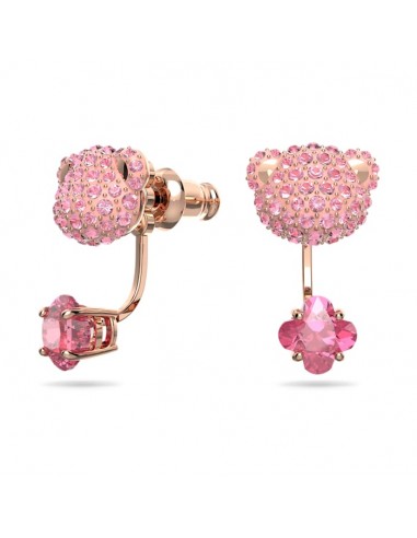 Swarovski Teddy earring jackets Bear, Pink, Rose gold-tone plated 5642982 Amélioration de cerveau avec