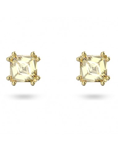 Swarovski Stilla stud earrings Cushion cut, Yellow, Gold-tone plated 5639124 le des métaux précieux