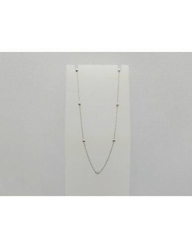 10k white gold beads and cable chain 18142 les ctes