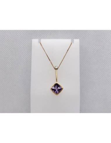 10KY MYSTIC TOPAZ & DIAMOND NECKLACE en ligne des produits 