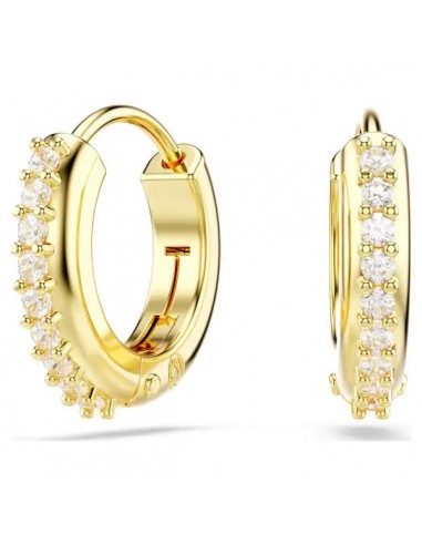 Swarovski Matrix hoop earrings Round cut, White, Gold-tone plated 5697228 de la marque