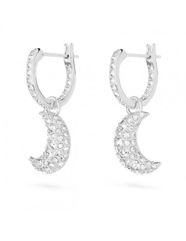 Swarovski Sublima drop earrings Moon, White, Rhodium plated 5666157 store