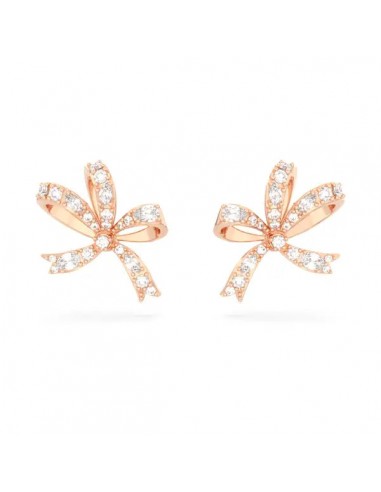 Swarovski Hyperbola stud earrings Bow, Small, White, Rose gold-tone plated 5647572 shop