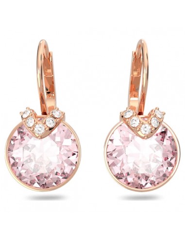 Swarovski Bella V drop earrings Round cut, Pink, Rose gold-tone plated 5662114 Jusqu'à 80% De Réduction