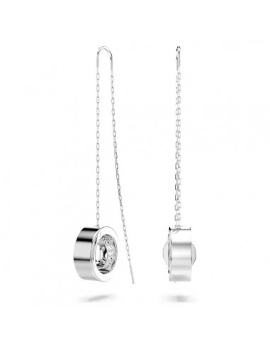 Swarovski Dextera drop earrings Long, White, Rhodium plated 5636435 Paris Déstockage Promo