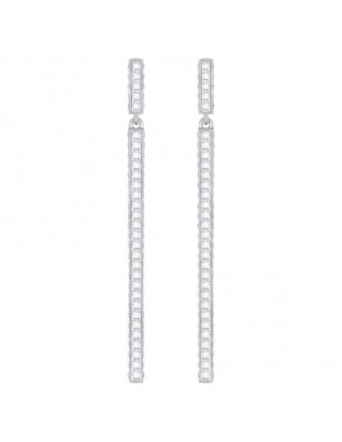 Swarovski Game Clear Crystal Long Pierced Earrings - White - Rhodium Plated 5292399 sélection de produits