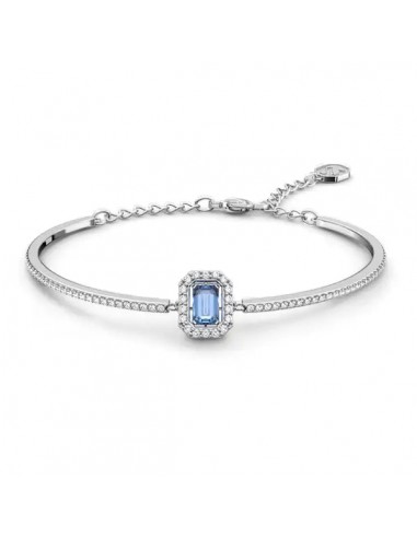 Swarovski Una bangle Octagon cut, Pavé, Blue, Rhodium plated 5620556 vous aussi creer 