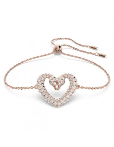 Swarovski Sublima bracelet Heart, Medium, White, Rose gold-tone plated 5628658 en ligne des produits 