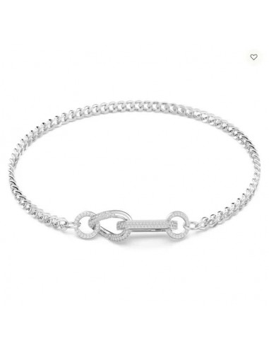 Swarovski Dextera necklace Pavé, Mixed links, White, Rhodium plated 5642689 le concept de la Pate a emporter 