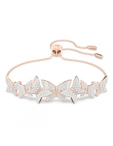 Swarovski Lilia bracelet Butterfly, White, Rose gold-tone plated 5636430 Profitez des Offres !