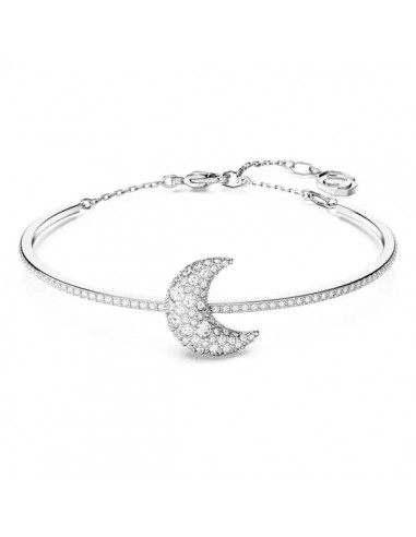 Swarovski Sublima bangle Moon, White, Rhodium plated 5666175 le des métaux précieux