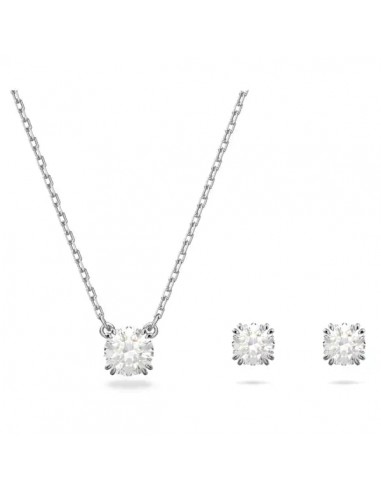 Swarovski Stilla set Round cut, White, Rhodium plated 5647663 Véritable concentré