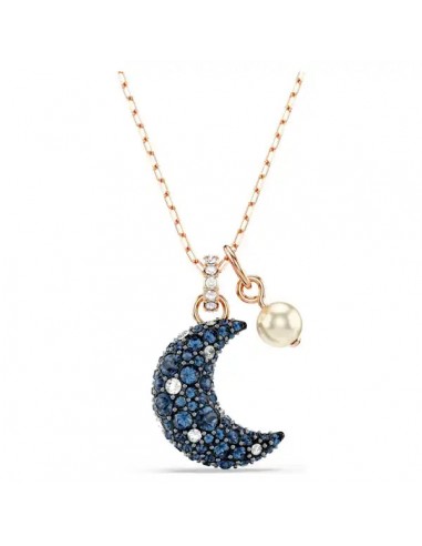 Swarovski Sublima pendant Crystal pearl, Moon, Multicoloured, Rose gold-tone plated 5671585 soldes