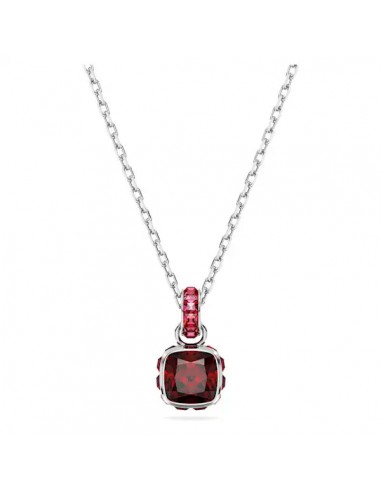 Swarovski Birthstone pendant Square cut, January, Red, Rhodium plated 5651709 Comment ça marche