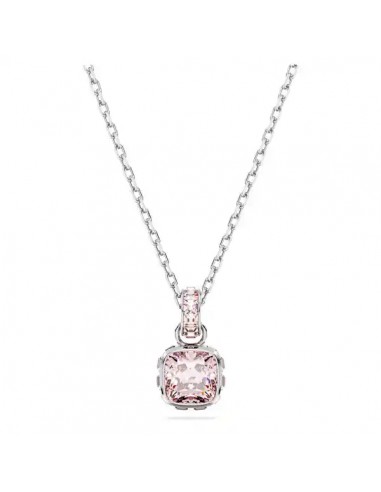 Swarovski Birthstone pendant Square cut, June, Pink, Rhodium plated 5652044 ou a consommer sur place