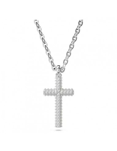 Swarovski Insigne pendant Pavé, Cross, White, Rhodium plated 5675577 Fin de série