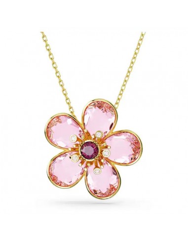 Swarovski Idyllia pendant Flower, Small, Pink, Gold-tone plated 5657875 acheter