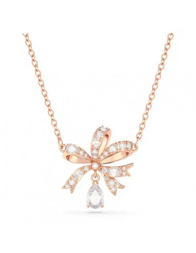 Swarovski Hyperbola necklace Bow, Small, White, Rose gold-tone plated 5656741 50% de réduction en Octobre 2024