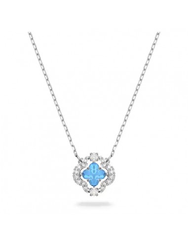 Swarovski Una necklace Clover, Blue, Rhodium plated 5642927 sur le site 