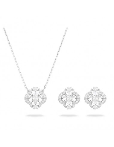 Swarovski Una set Mixed cuts, Clover, White, Rhodium plated 5642929 sur le site 