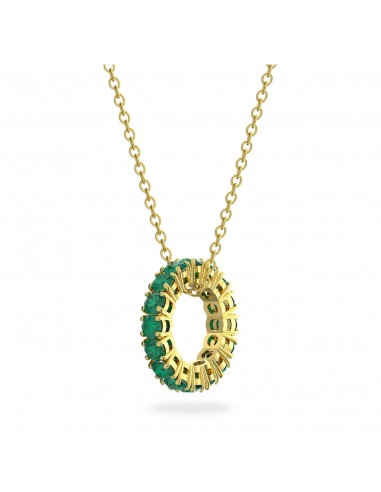 Swarovski Exalta pendant Green, Gold-tone plated 5644038 destockage