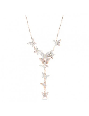 Swarovski Lilia Y necklace Butterfly, White, Rose gold-tone plated 5636419 de technologie