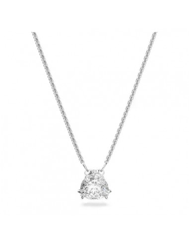 Swarovski Matrix pendant Trilliant cut, White, Rhodium plated 5628352 en linge