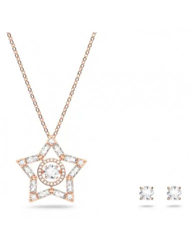 Swarovski Stella set Mixed cuts, Star, White, Rose gold-tone plated 5622730 Pour